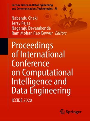 cover image of Proceedings of International Conference on Computational Intelligence and Data Engineering